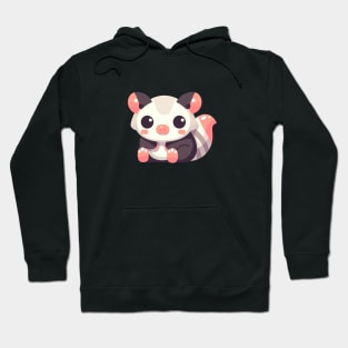 Whimsical Flat Possum Hoodie